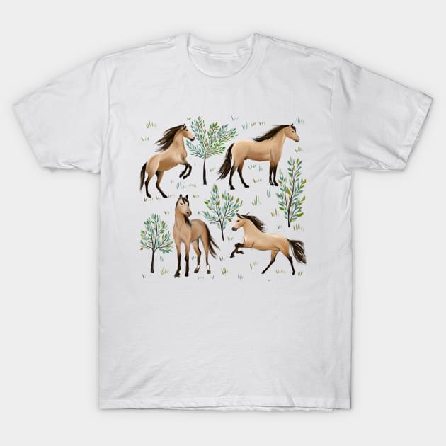 Wild horses T-Shirt by Petit Faon Prints